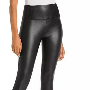 High Rise Faux Black Leather Leggings